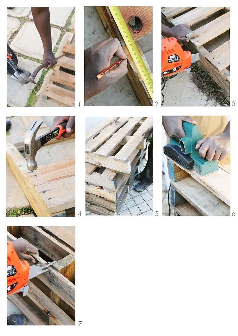 Pflanztisch aus Holzpaletten bauen