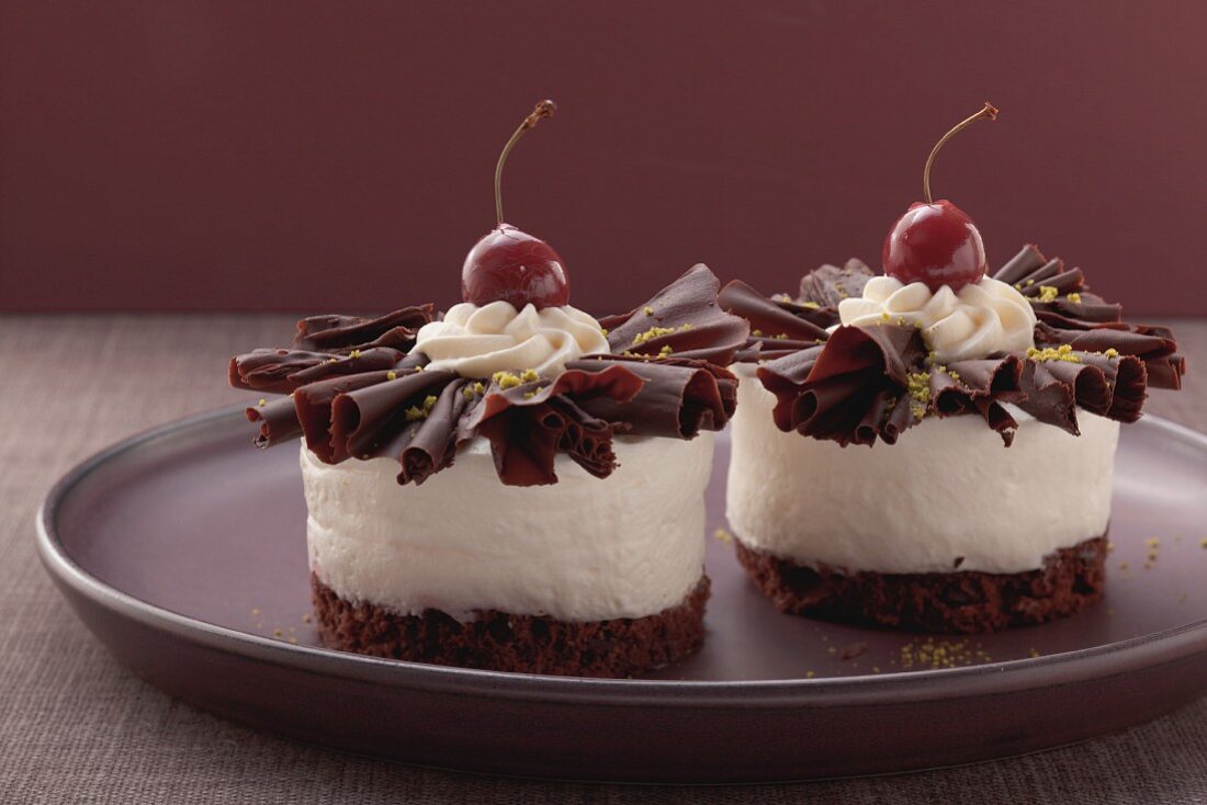 Individual Black Forest Style Gateaux License Images Stockfood