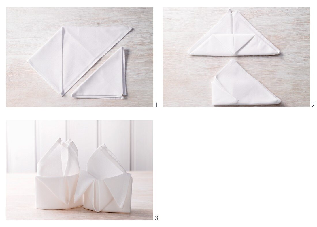 Napkins being folded