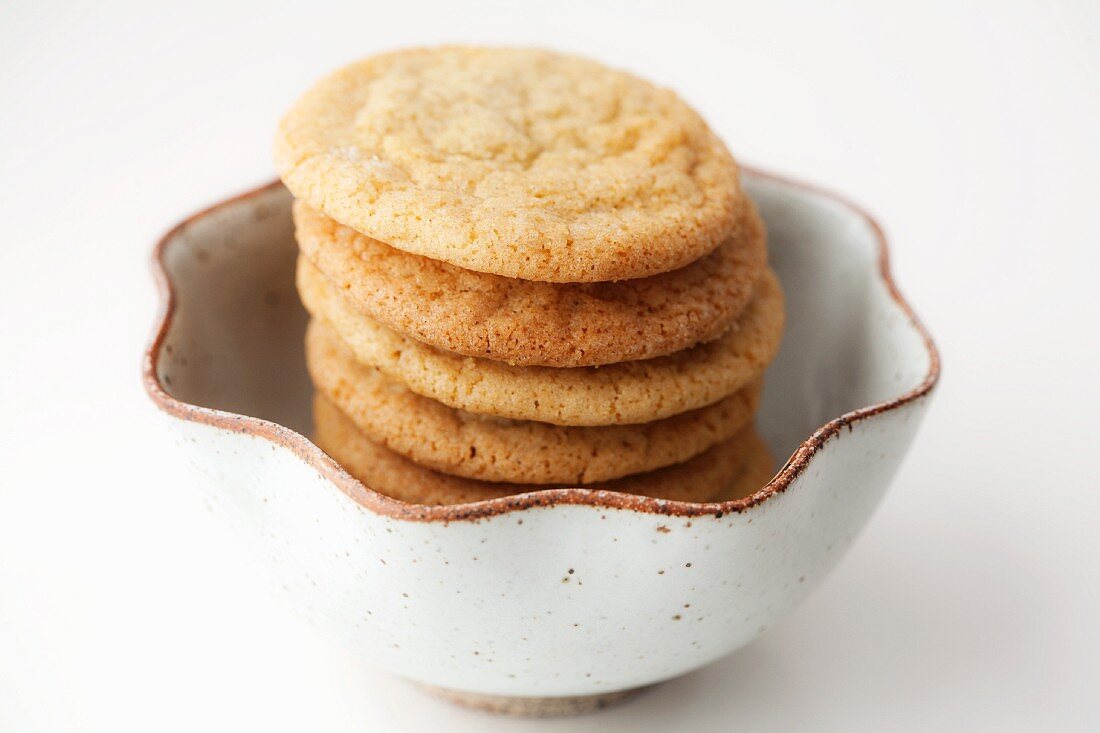 Snickerdoodles Stacked in a Bowl