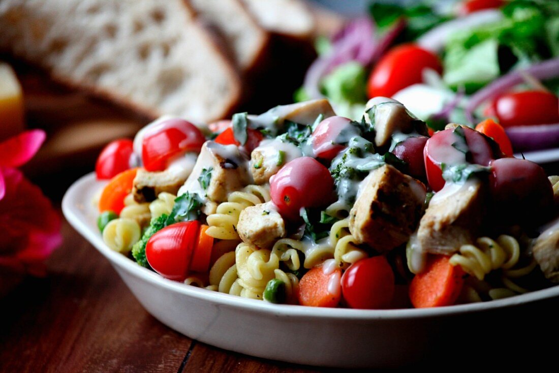 Pasta Salad with Grilled Chicken