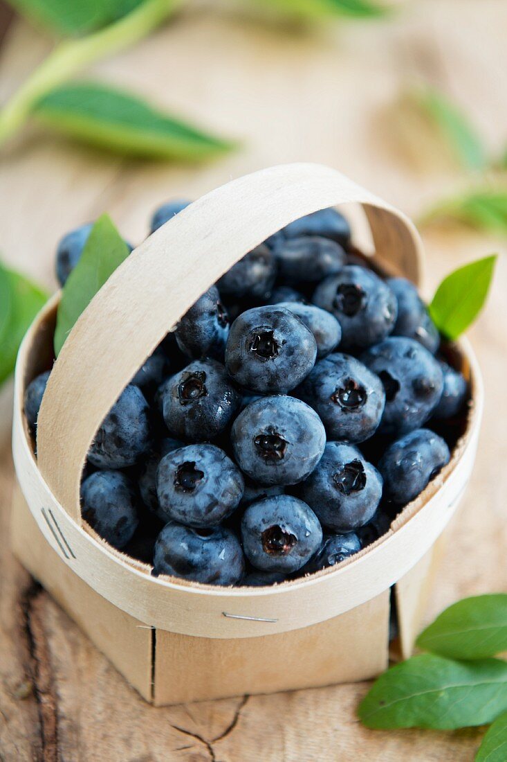 A punnet of blueberries