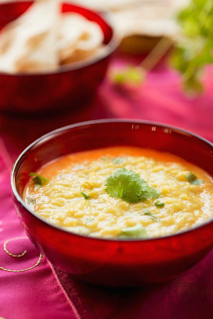 Daal with coriander
