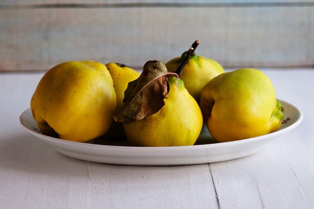Quinces on a plate