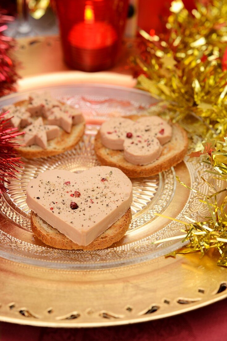 Foie gras on toast for Christmas