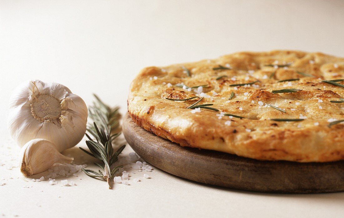 Focaccia allo yogurt (Brotfladen mit Joghurt, Italien)