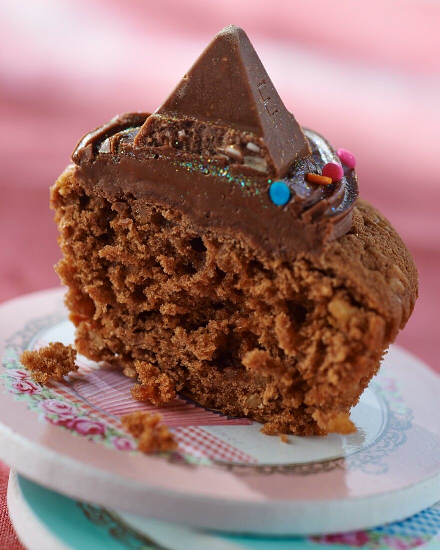 Halber Toblerone-Cupcake
