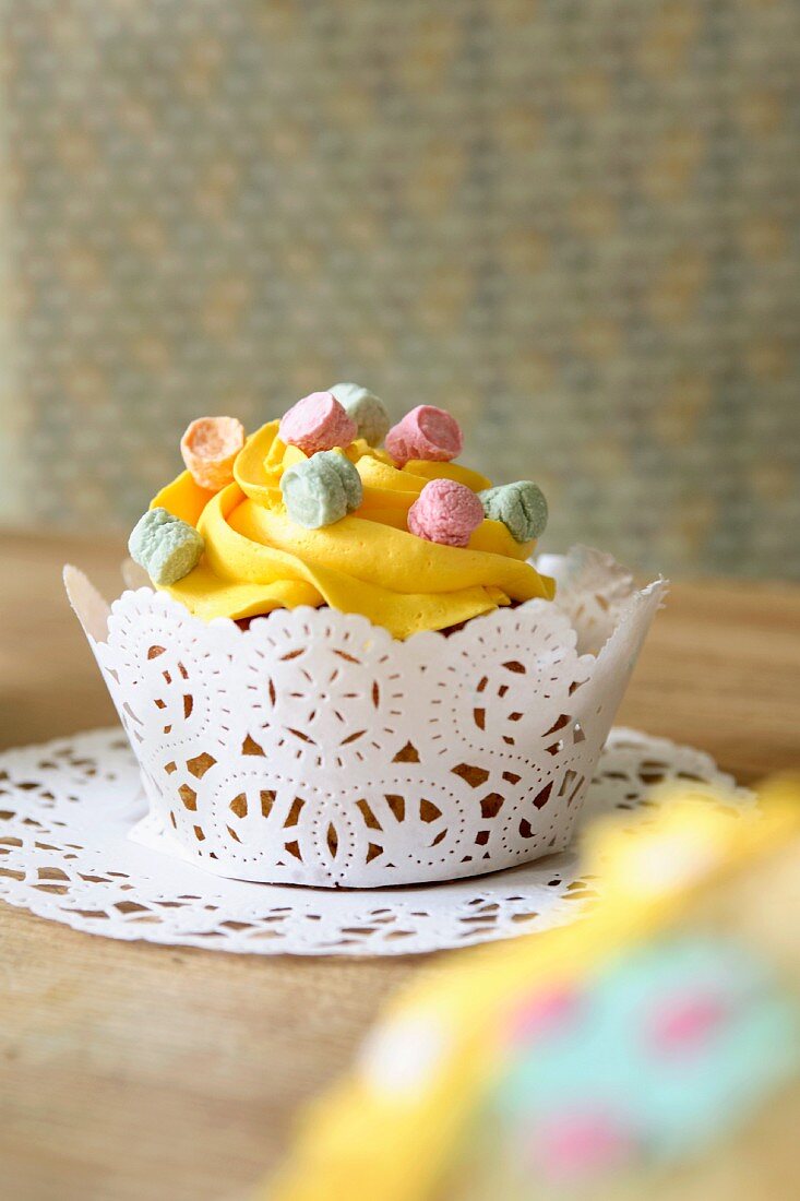 Cupcake mit Zitronen-Frosting