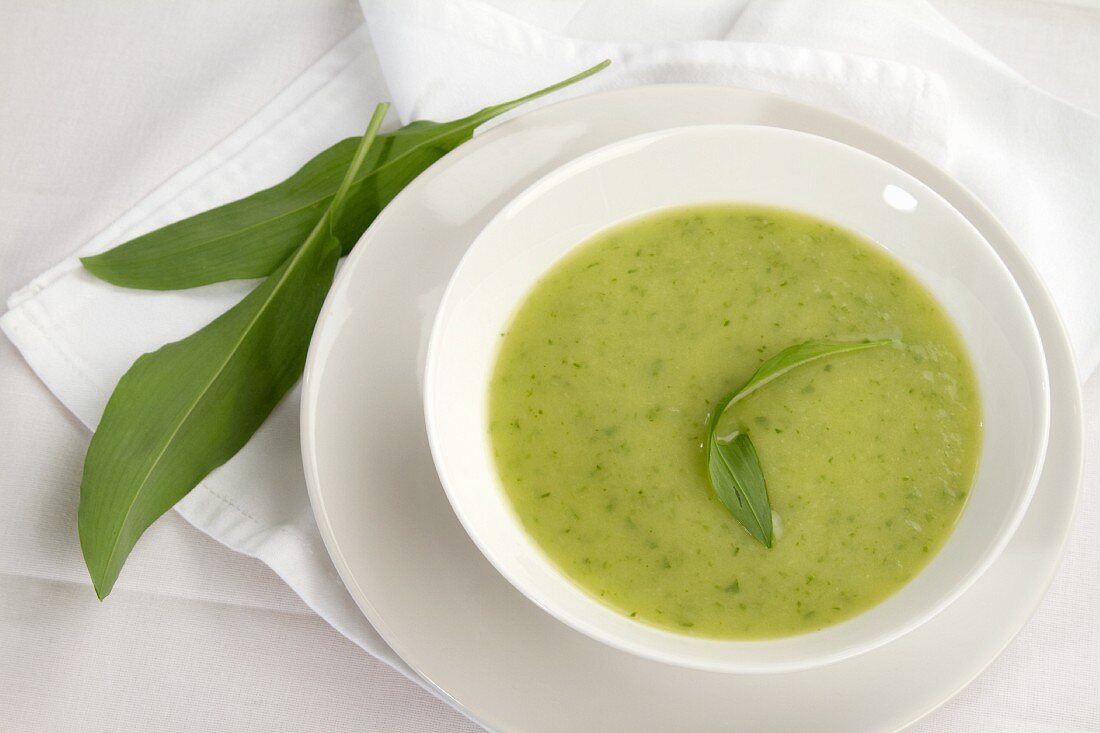 Ramsons (wild garlic) soup