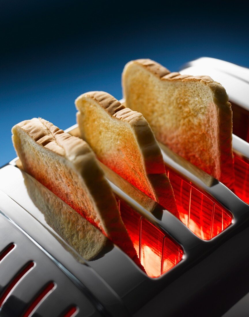 Toastscheiben im Toaster