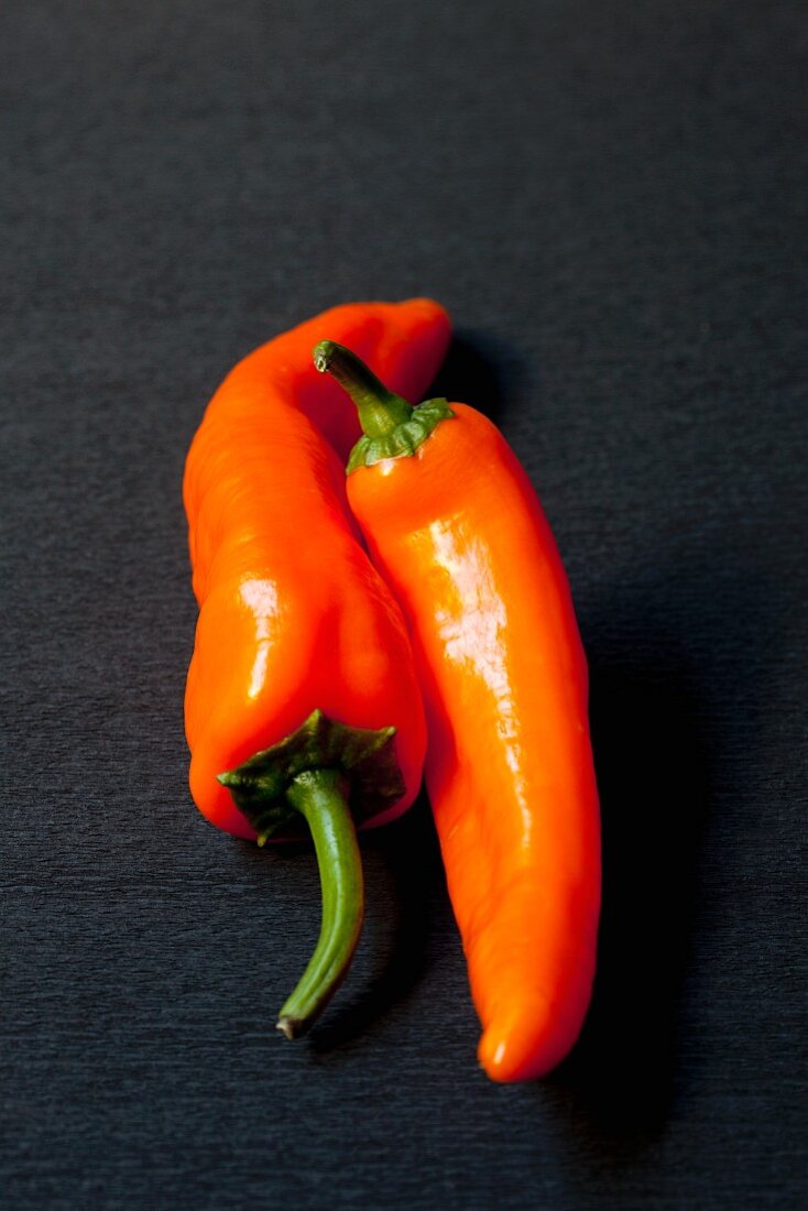 Orange pointed peppers