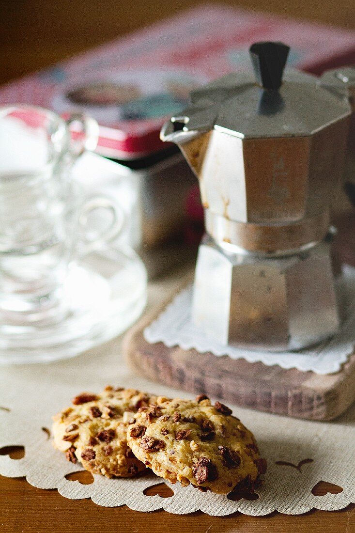 Muesli biscuits with chocolate chips