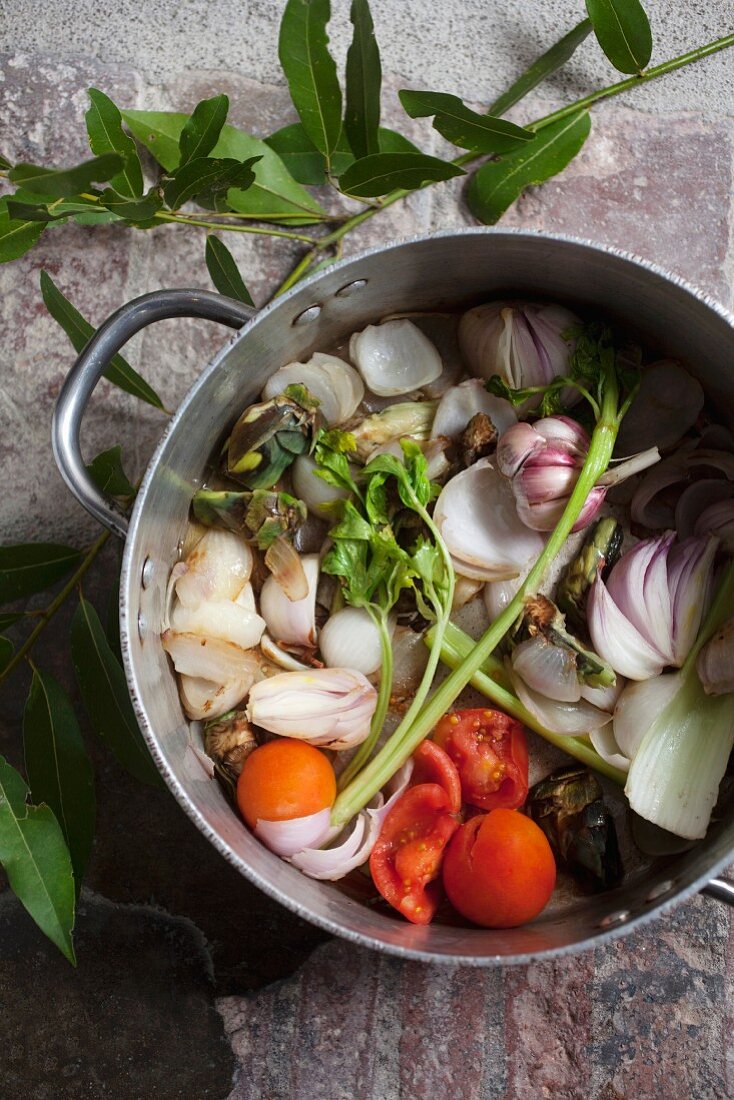 Pot-roasted vegetables