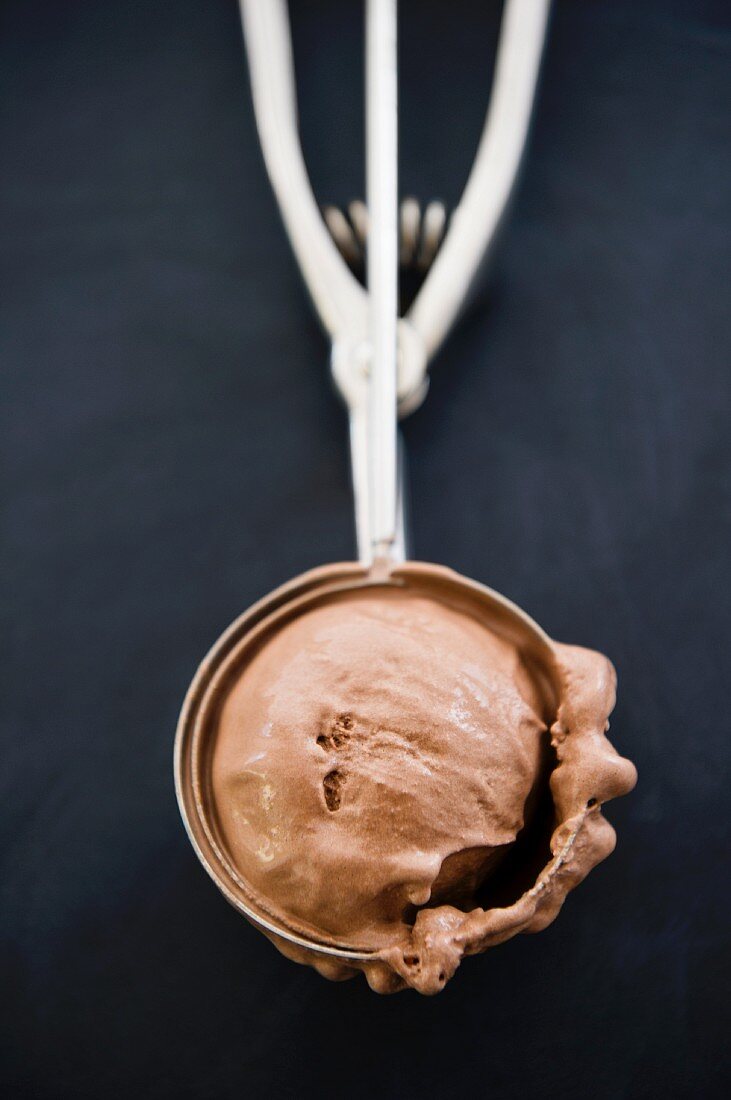 Close up of ice cream scoop