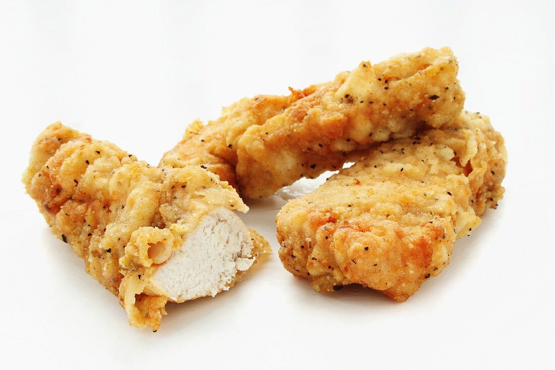 Deep-fried chicken pieces