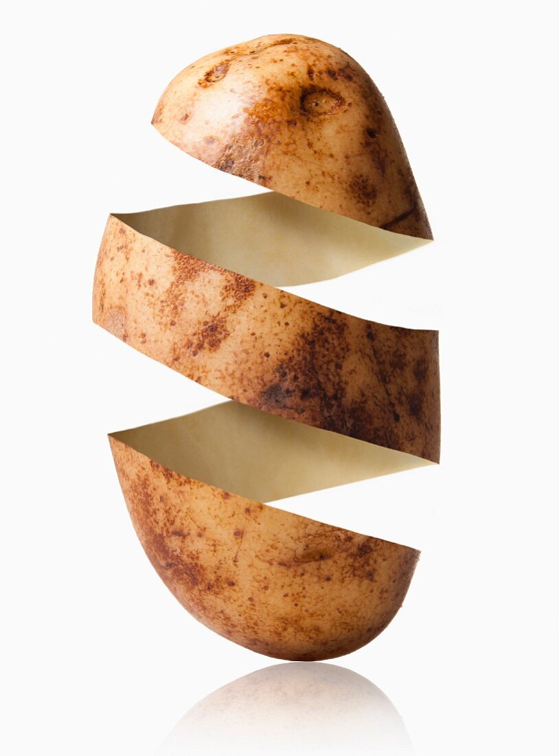 Kartoffelschale in Kartoffelform