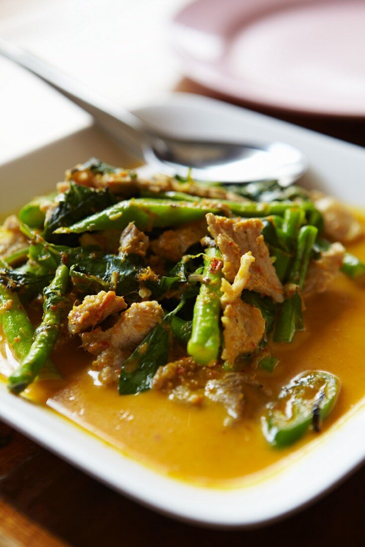 Red curry with pork