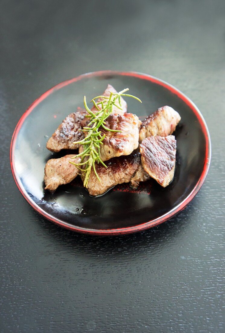 Wagyu beef, roasted, with rosemary