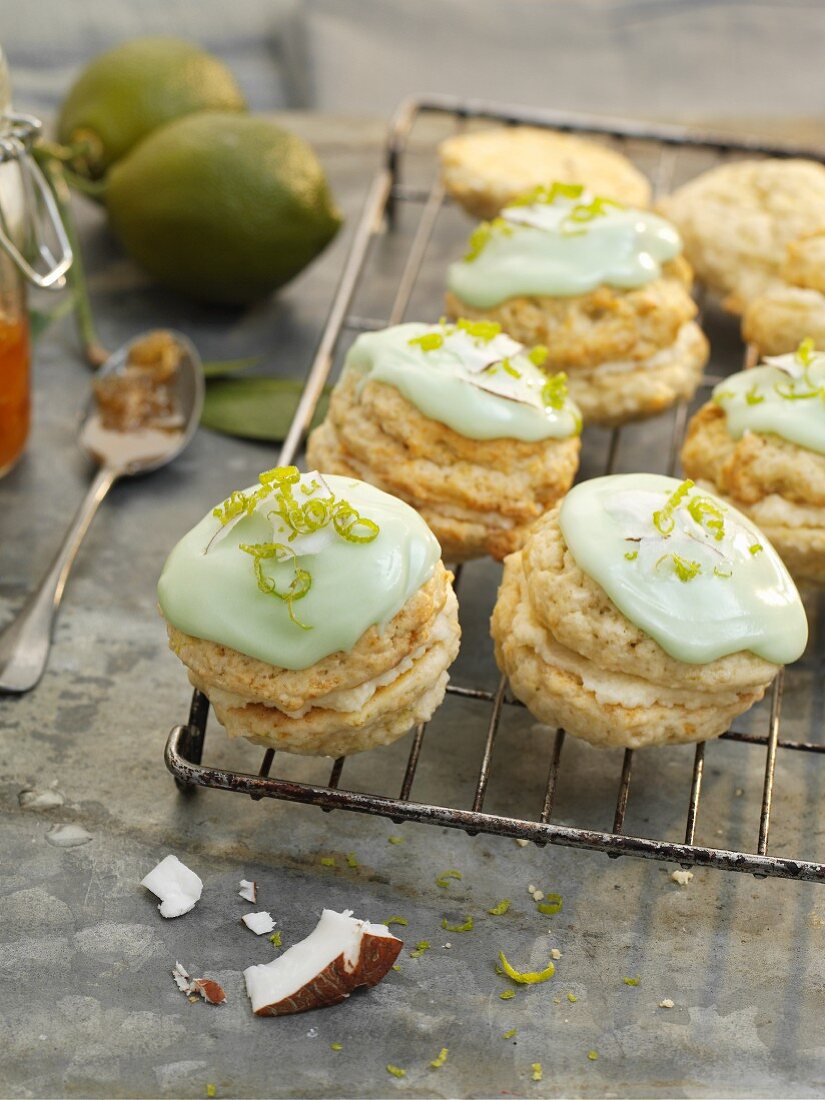 Coconut and lime whoopie pies