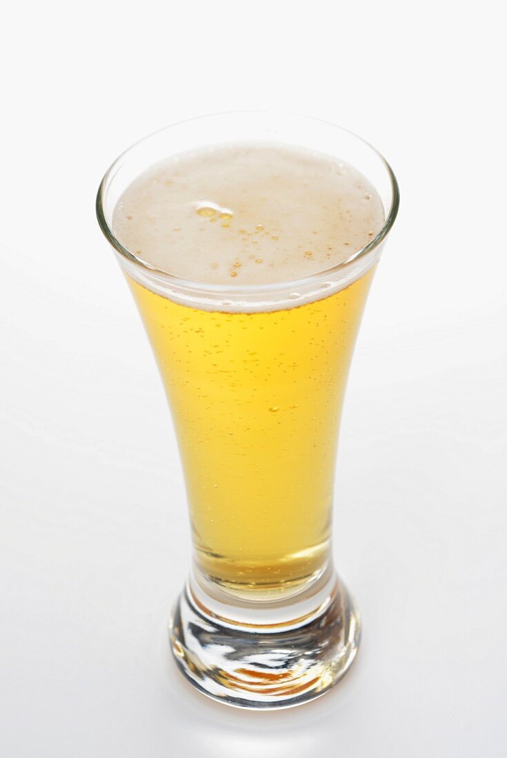 A glass of lager