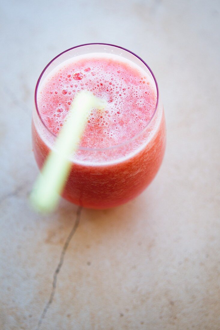 Watermelon juice in a glass