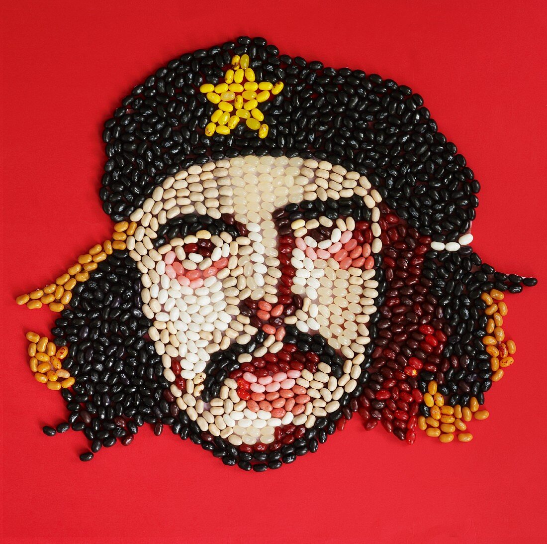 Che Guevara Gesicht aus Jelly Beans