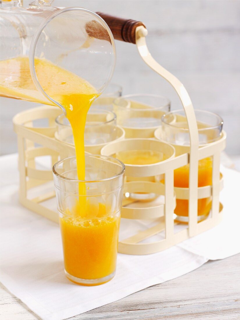 Carrot and orange drink with ginger