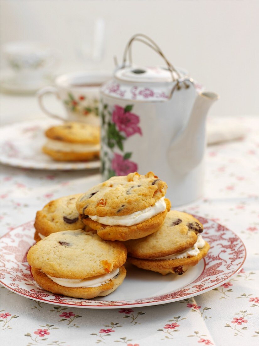 Chocolate and apricot Whoopie Pies