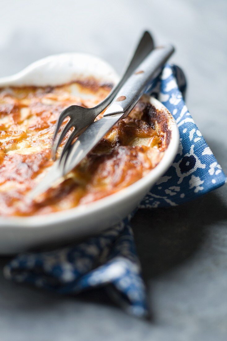 Potato Gratin in Baking Dish