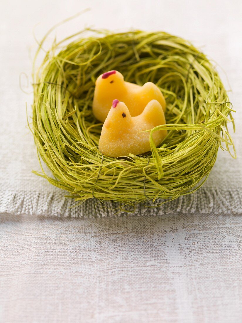 Osternest mit Fondantküken