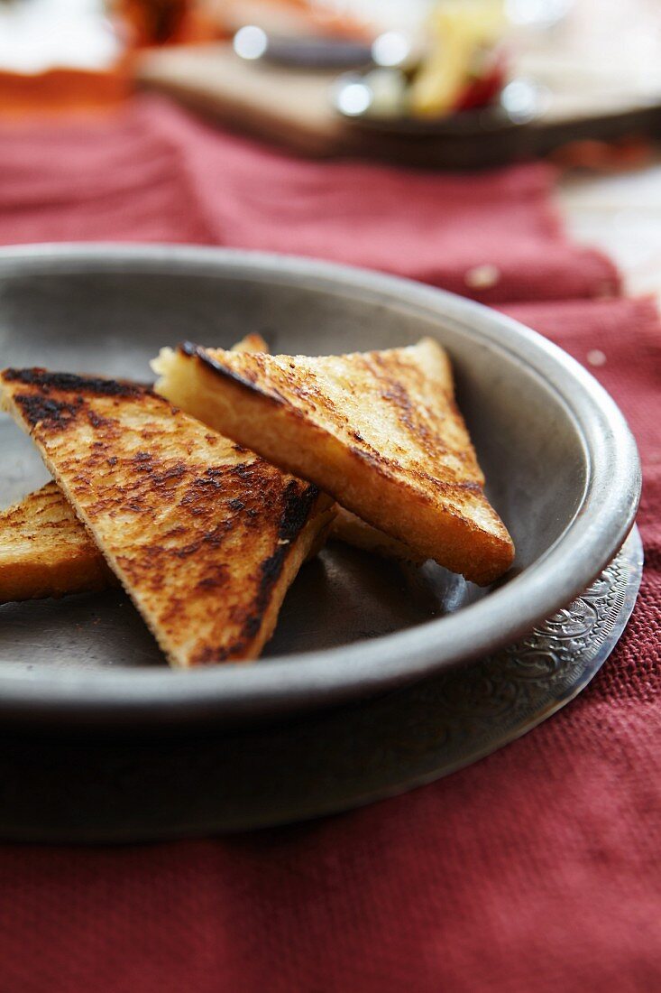 Gebratene Toastecken