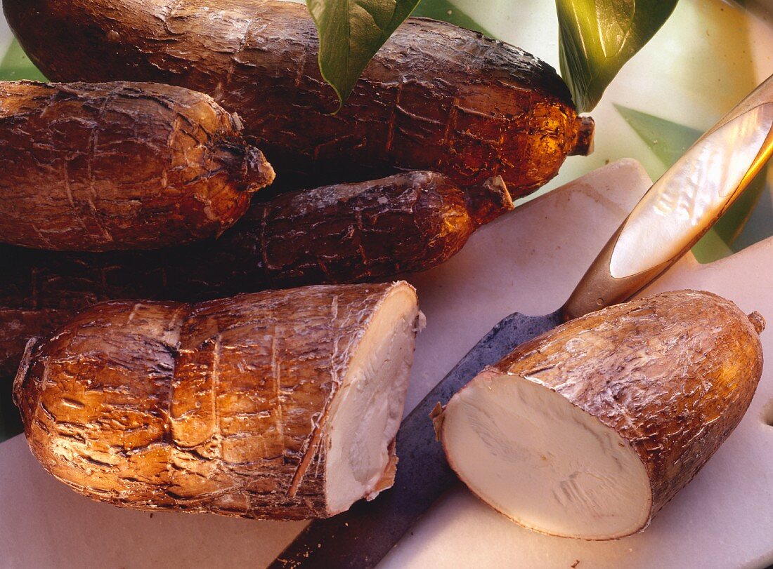 Several yucca roots (manioc, cassava)