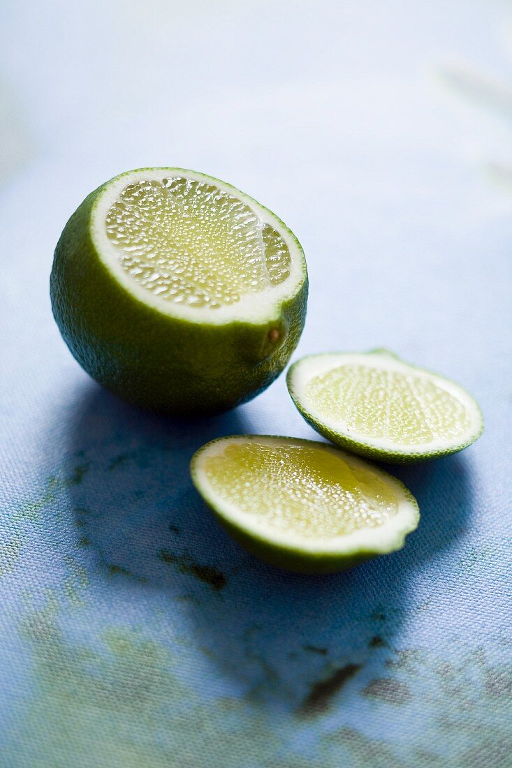 A sliced-open lime