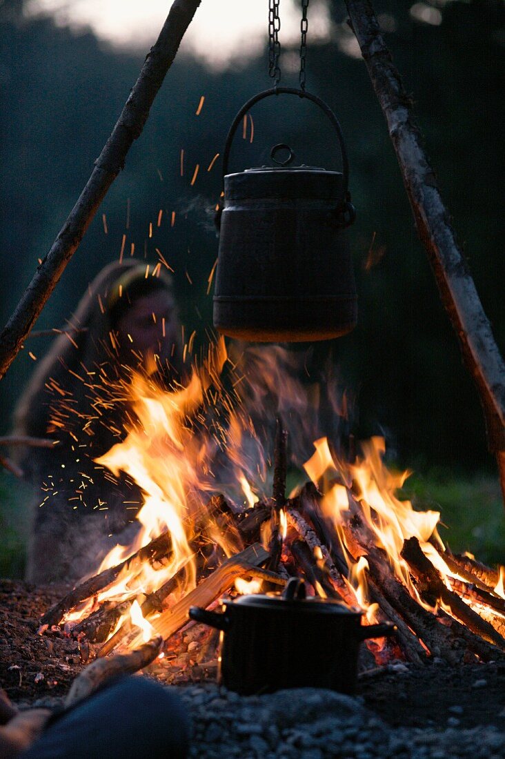 Kochen am offenen Feuer