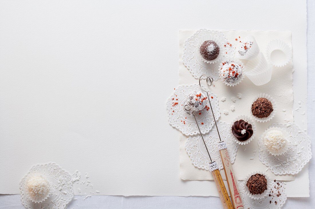 Assorted chocolate truffles