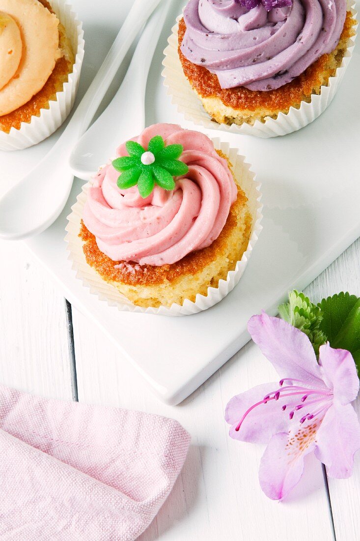 Sommerliche Cupcakes