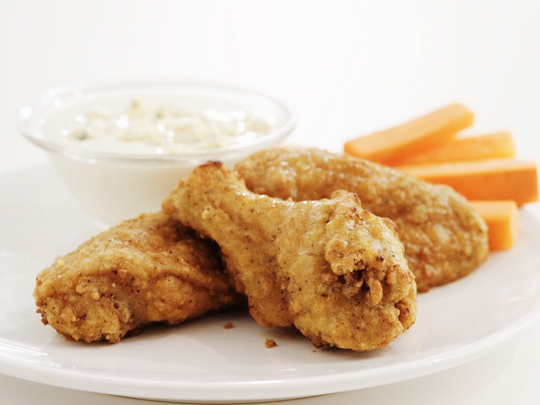 Breaded chicken wings, Southern-style