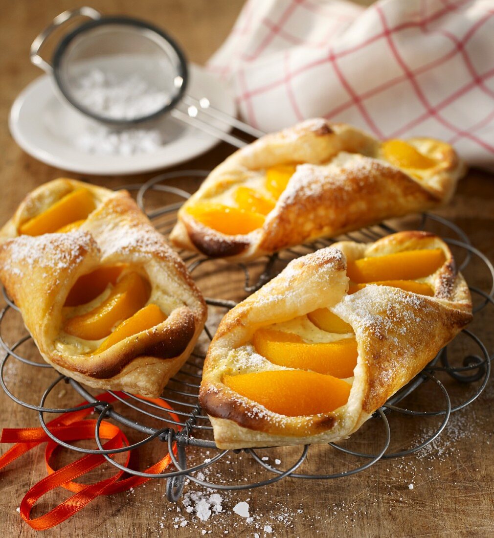 Peach danish pastries