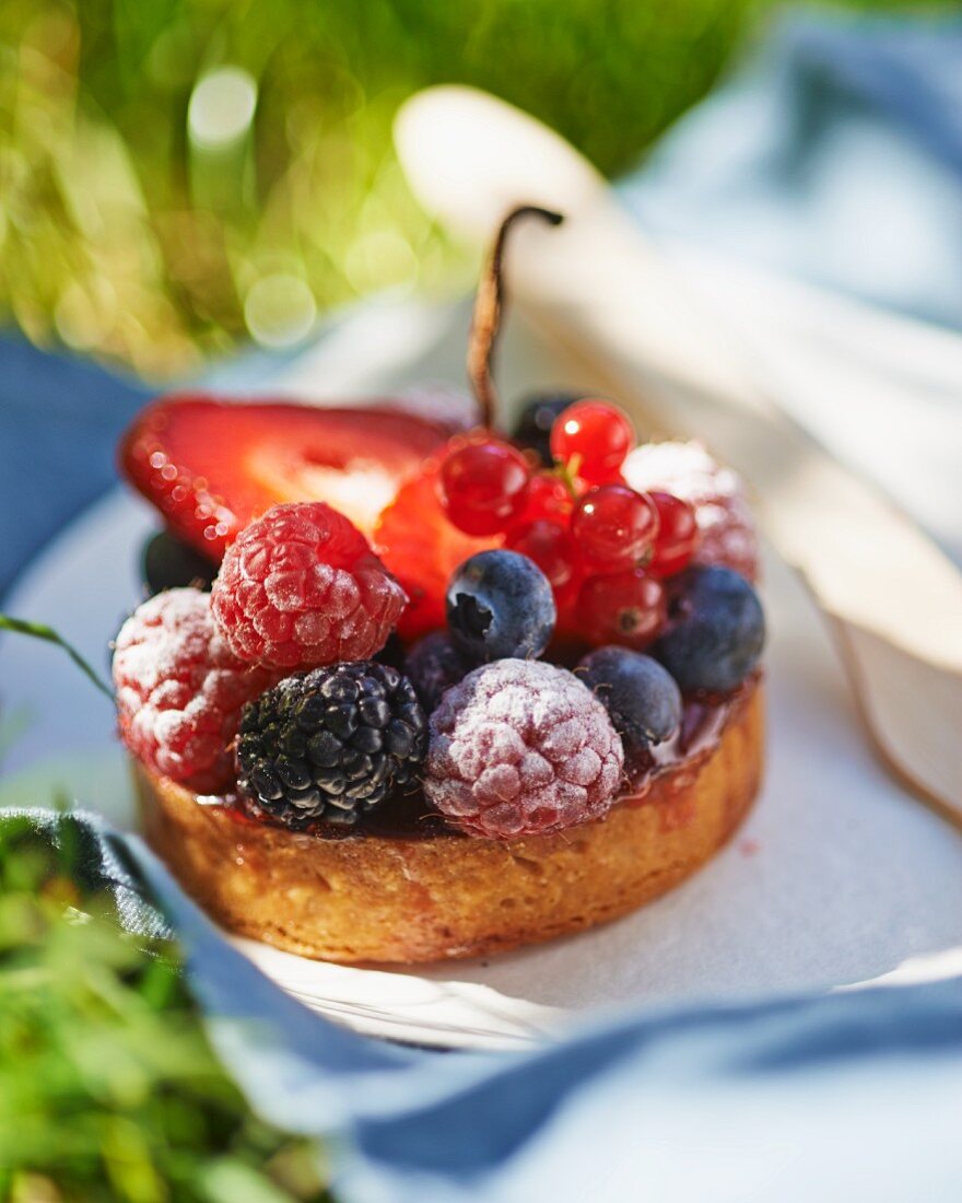 Summer berry tartlet