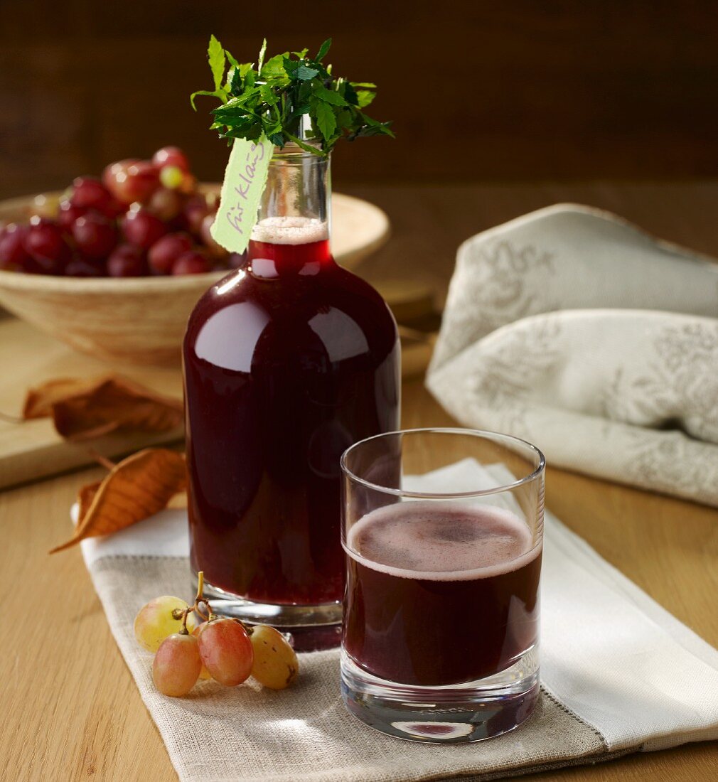 Blackberry and grape juice, home-made