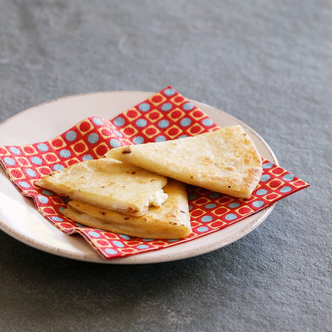 Quesadillas (tortillas filled with cheese, Mexico)