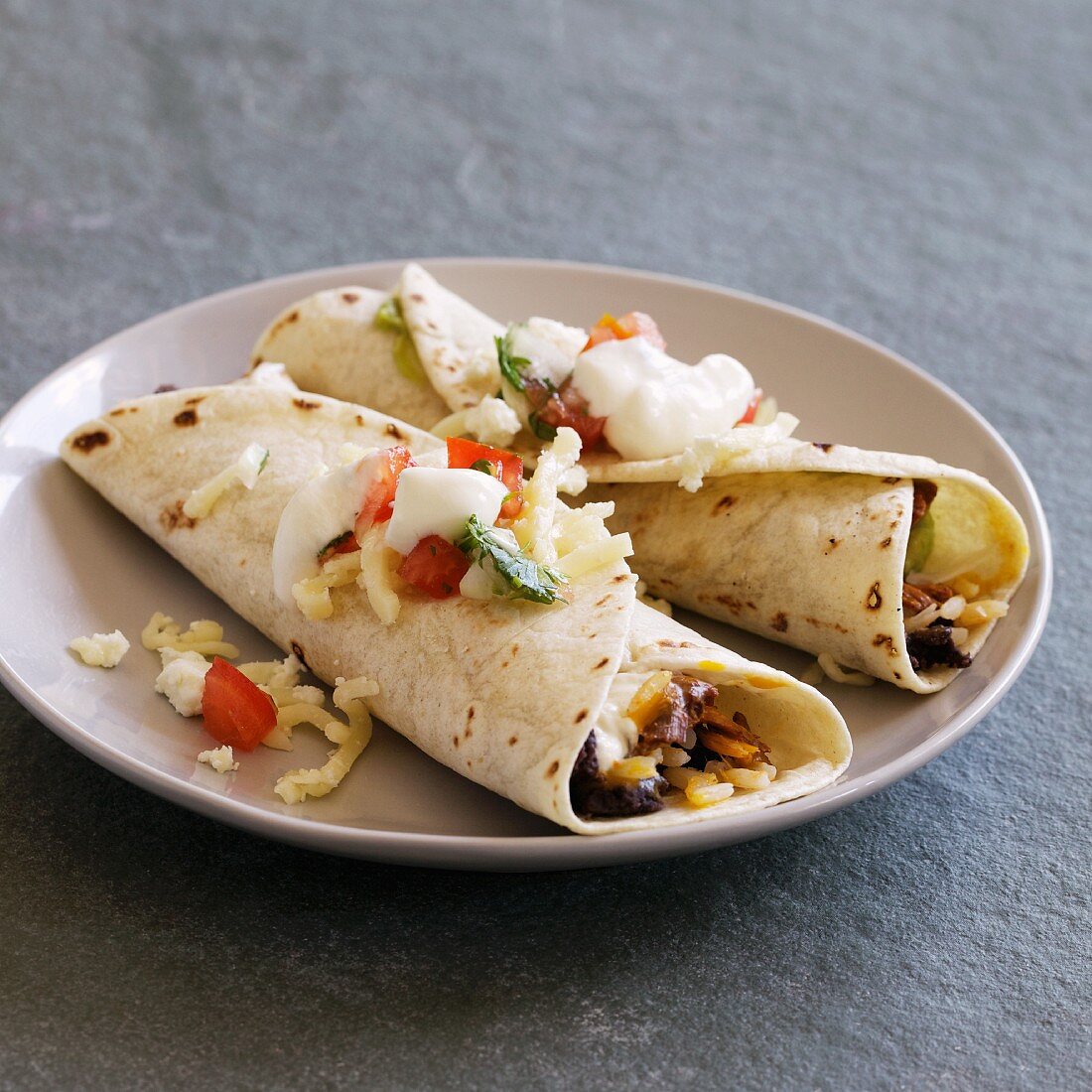 Burritos (filled tortillas, Mexico)