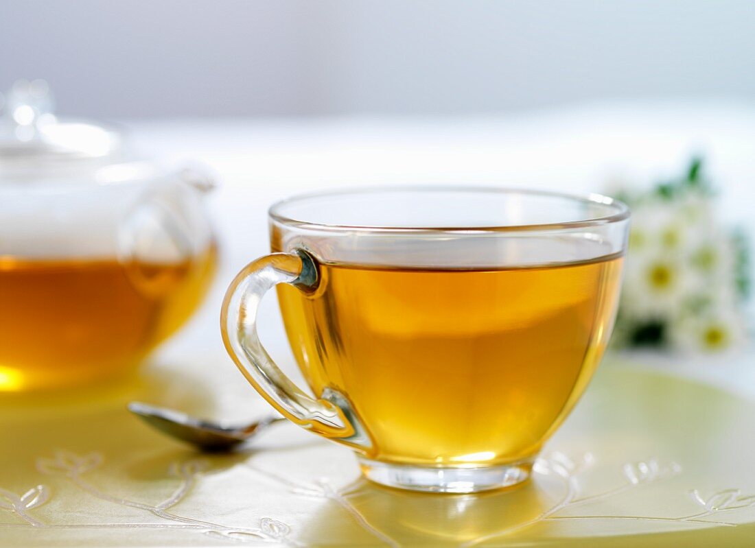 Preparing German Chamomile Tea