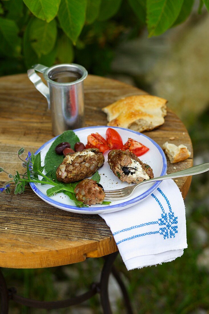 Bifteki with feta (Greece)