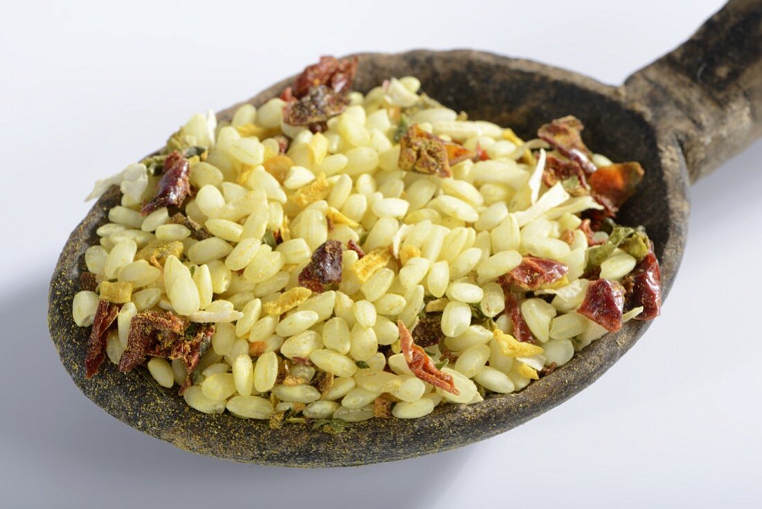 A ready-made risotto mix with dried vegetables and spices