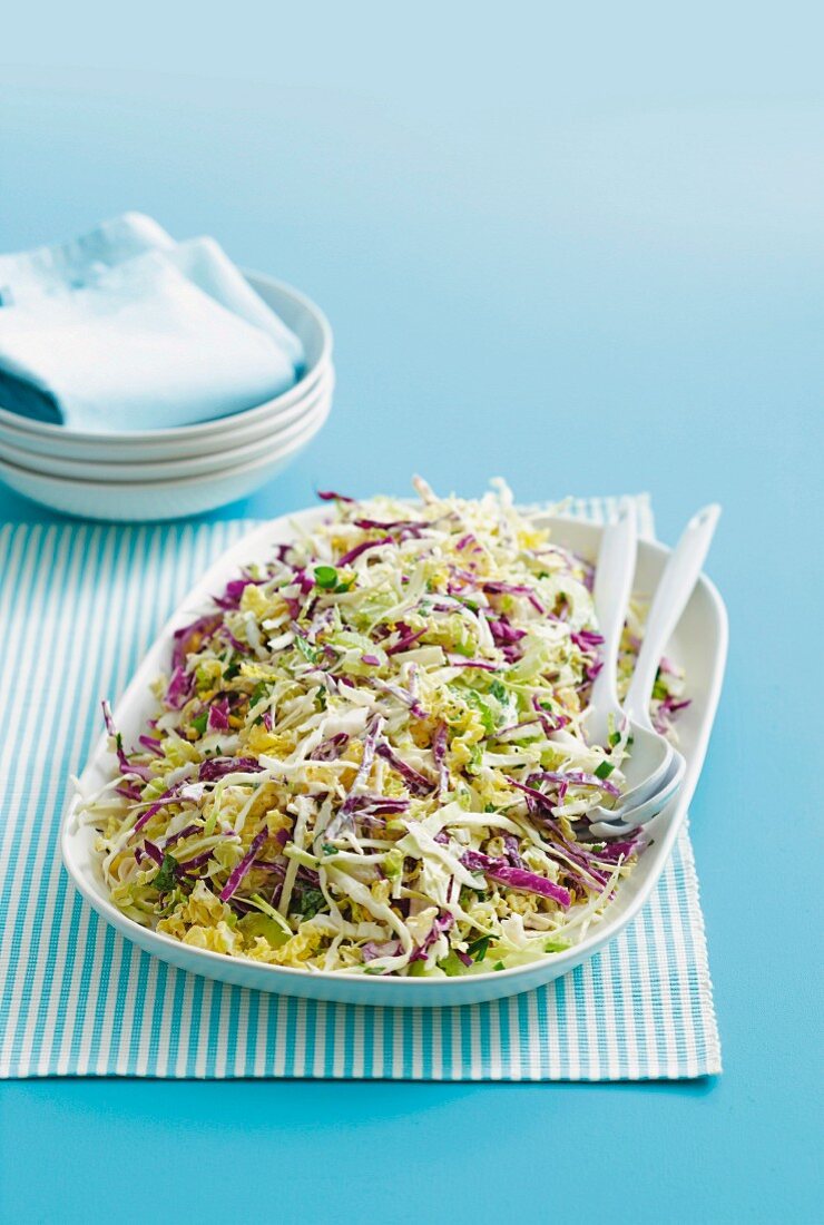 Cabbage salad with sour cream dressing