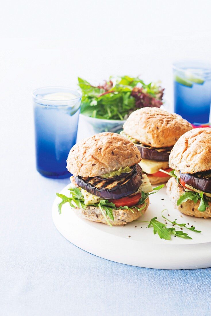 Aubergine burgers