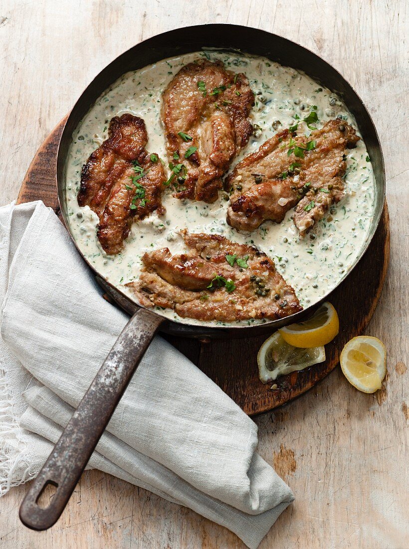 Veal in Lemon-Parsley Sauce