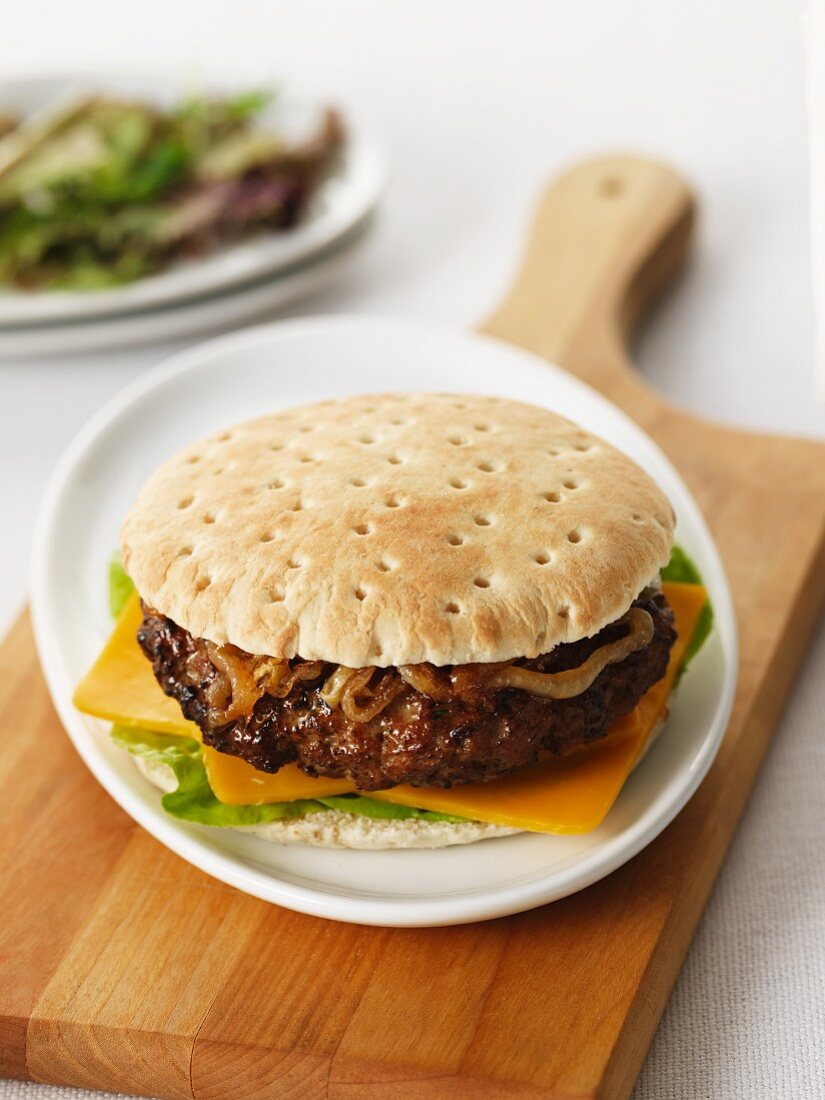 Burger in a wholegrain bun