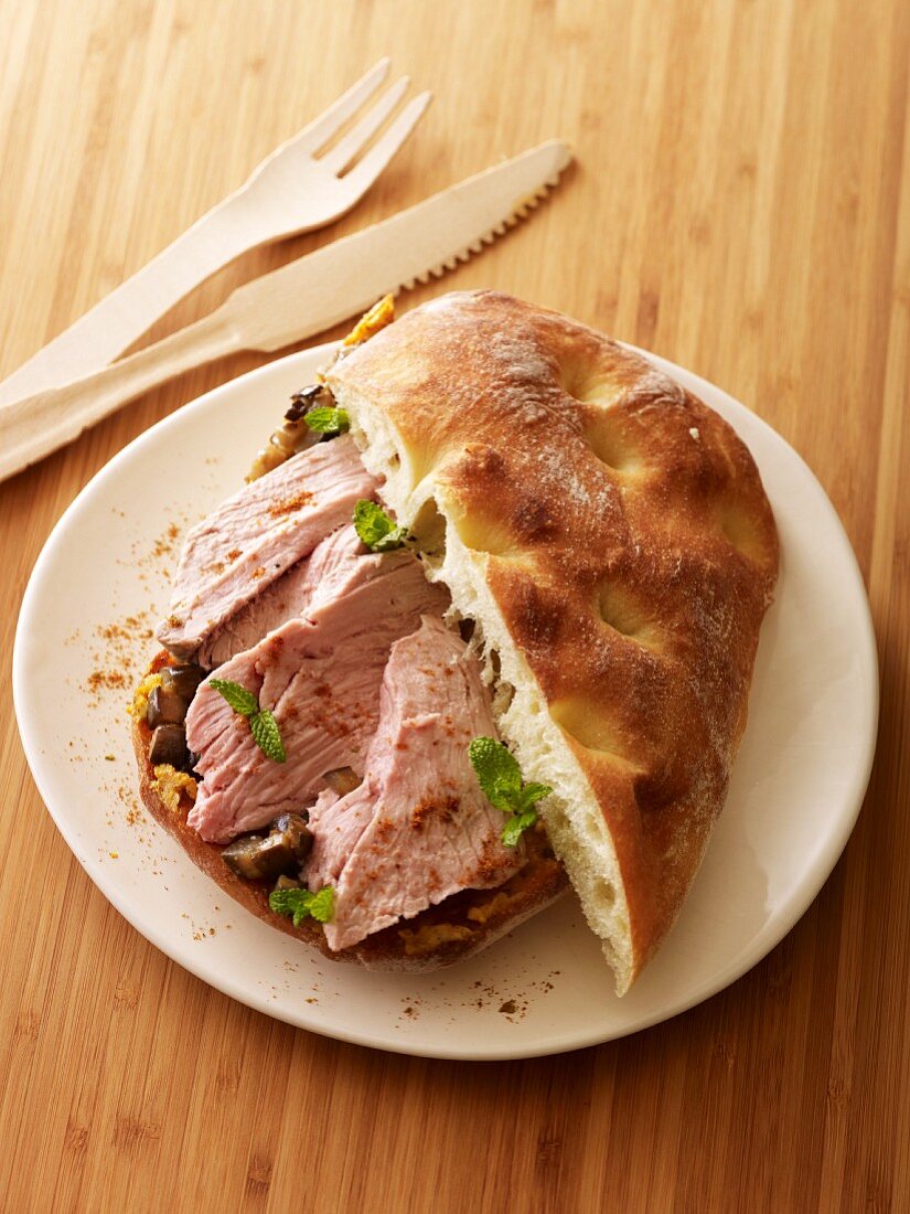 Sandwich mit Lamm und Tajine-Butter